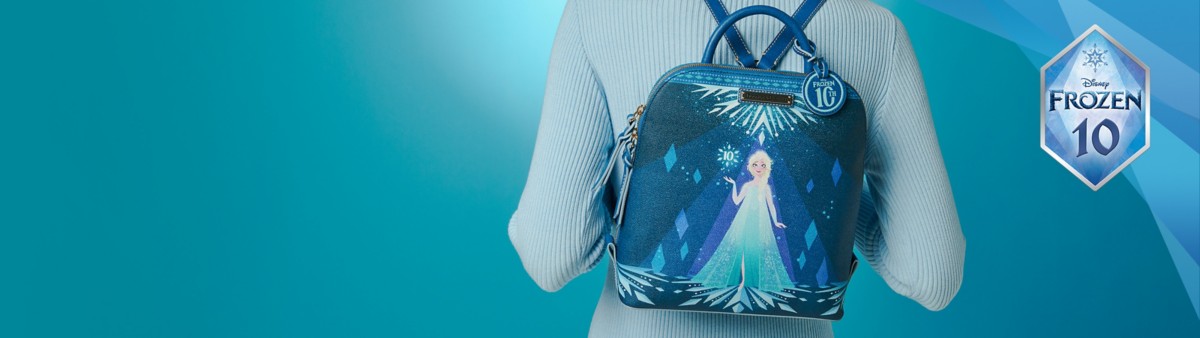 Frozen Elsa Anna and Olaf Character Authentic Licensed Blue Lunch bag