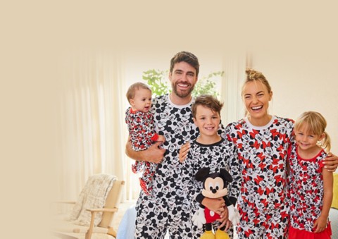 Disney's 100th Anniversary Unisex Toddler Matching Family Pajamas Set,  2-Piece, Sizes 2T-5T
