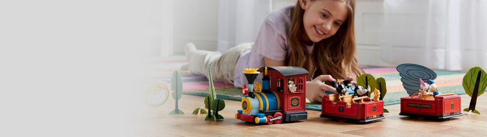 Background image of Mickey and Minnie's<br>Runaway Railway Remote Control Trackless Train
