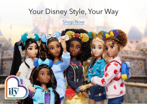 Disney Animators 13 Princess Mini Doll with 4 Forest Friends Toy