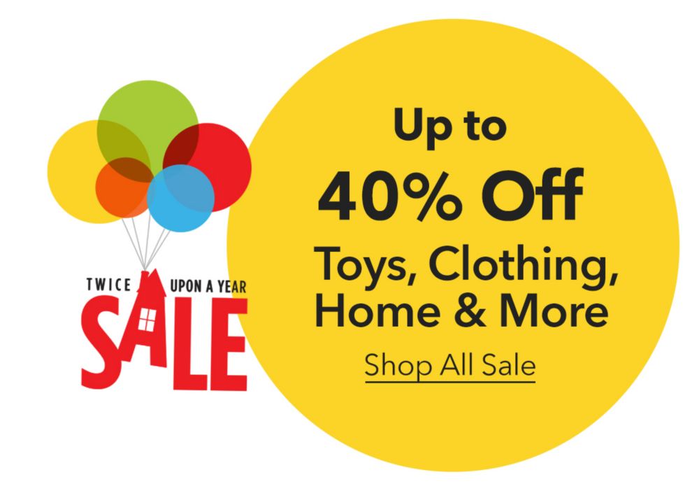 Up to 40% Off Clothing, Accessories, Toys & More