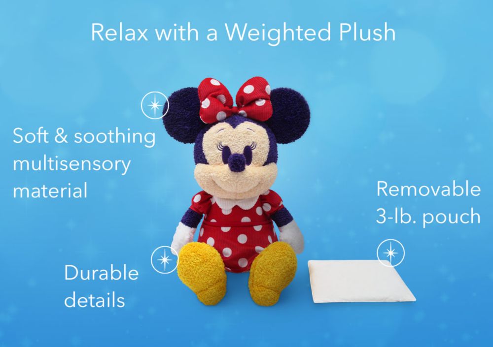 Relax with a Weighted Plush Soft & soothing multisensory material Removable 3-lb. pouch Durable details